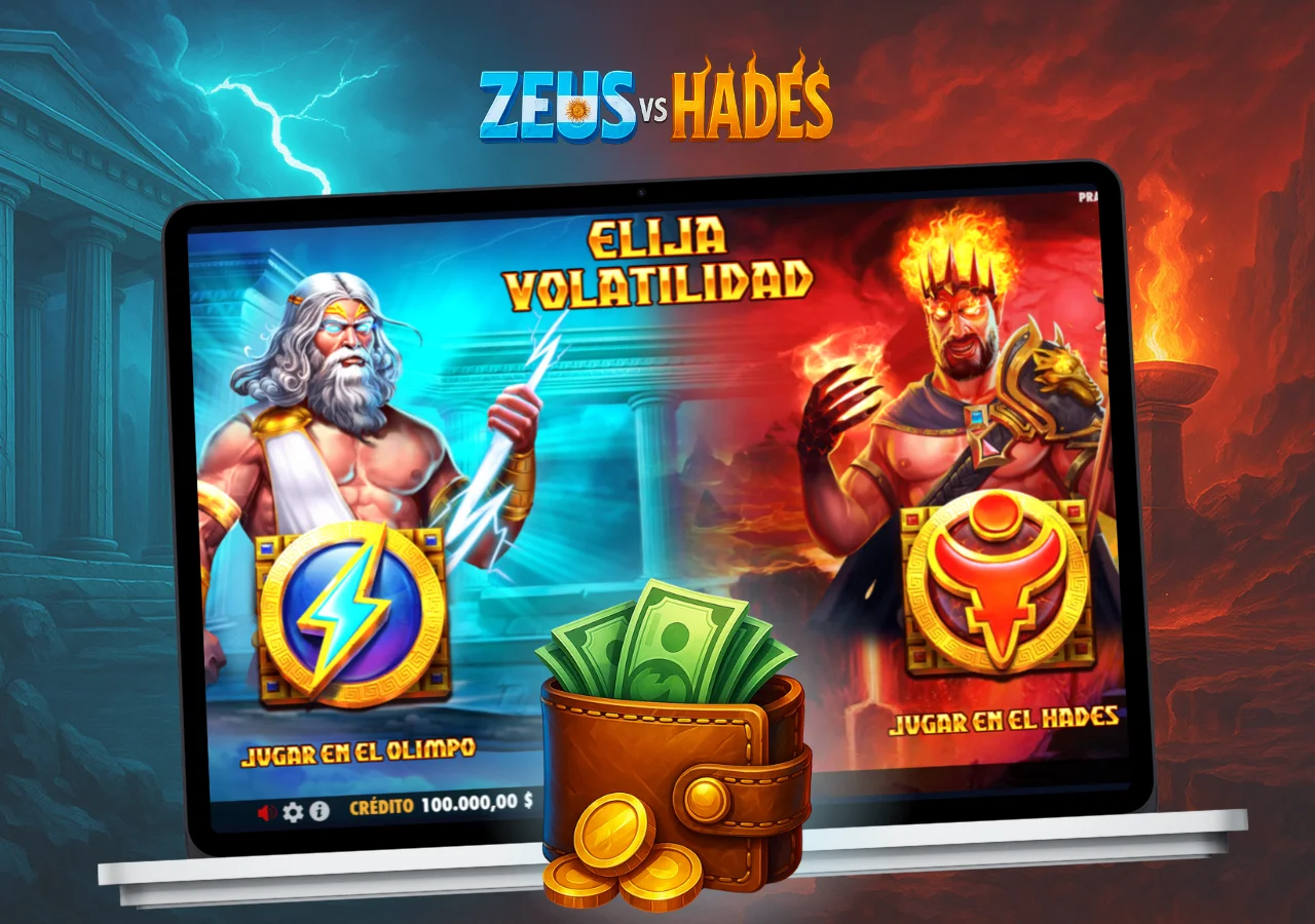 Zeus vs Hades permite jugar con dinero real y depositar facilmente